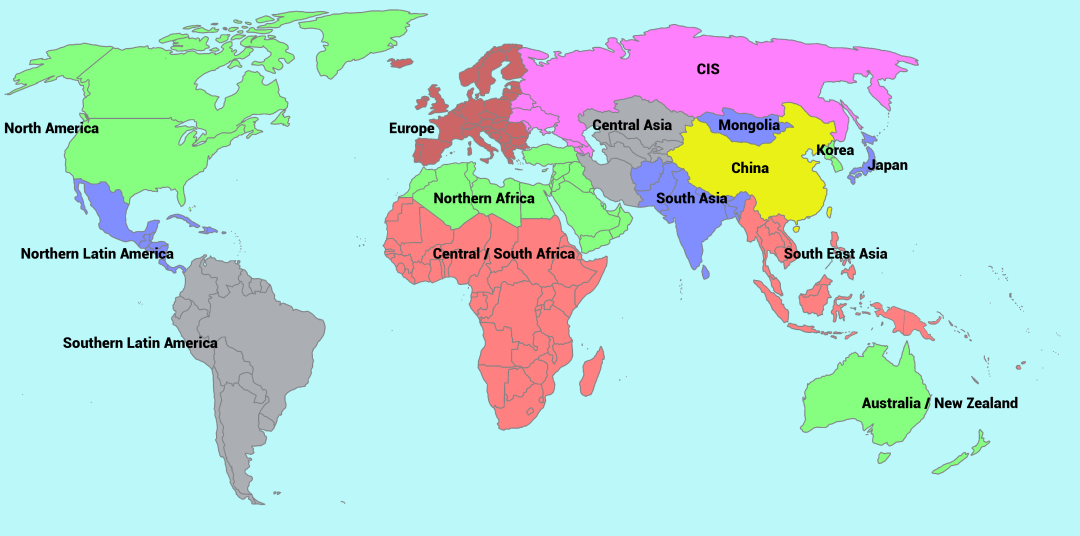 World Bank List Of Countries By Region